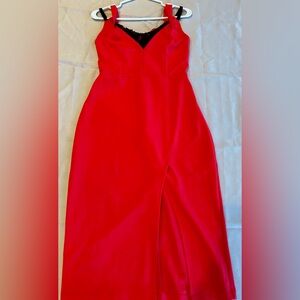 Coral Strapless Cocktail Dress